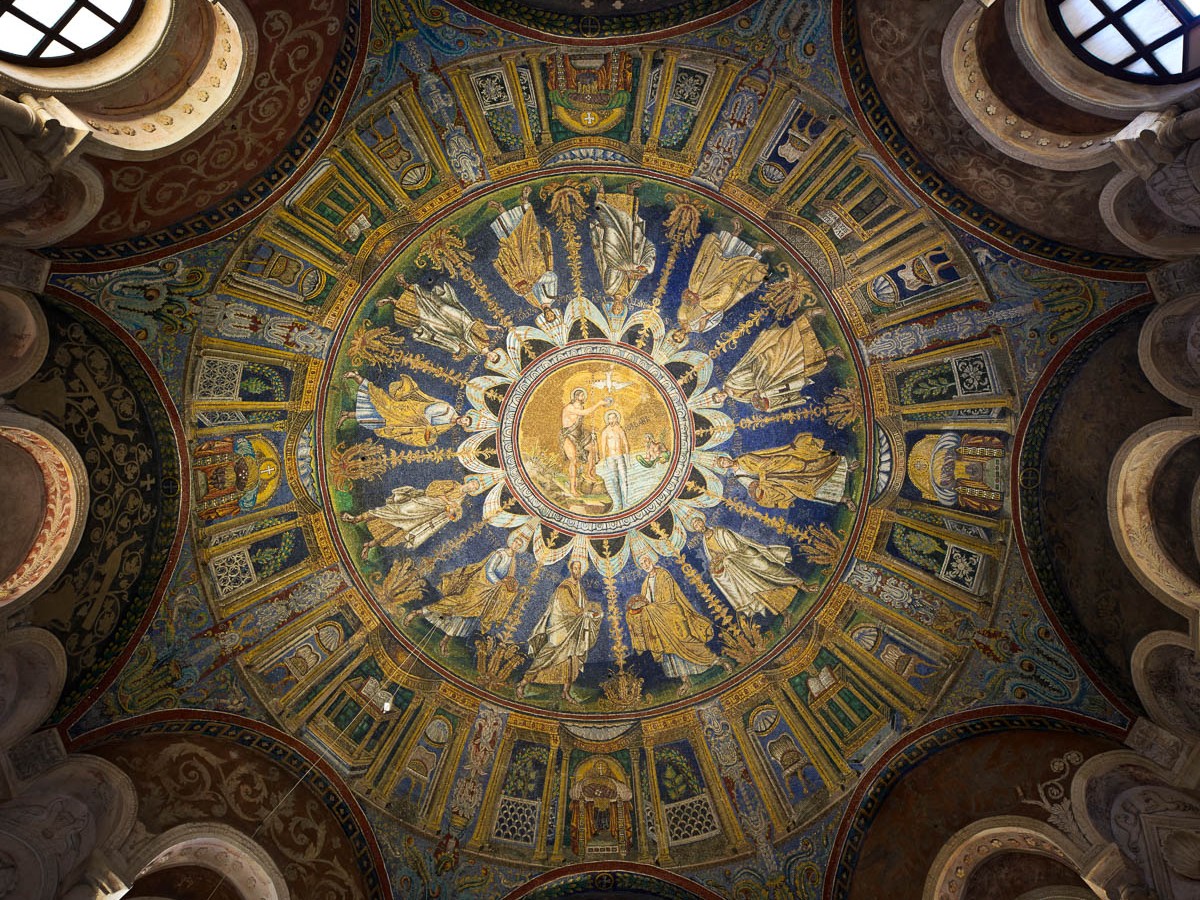 domes, mosaic, Ravenna, byzantine architecture
